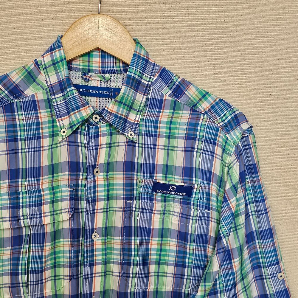Southern Tide Shore Shot Performance Fishing Sport Shirt S